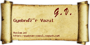 Gyebnár Vazul névjegykártya